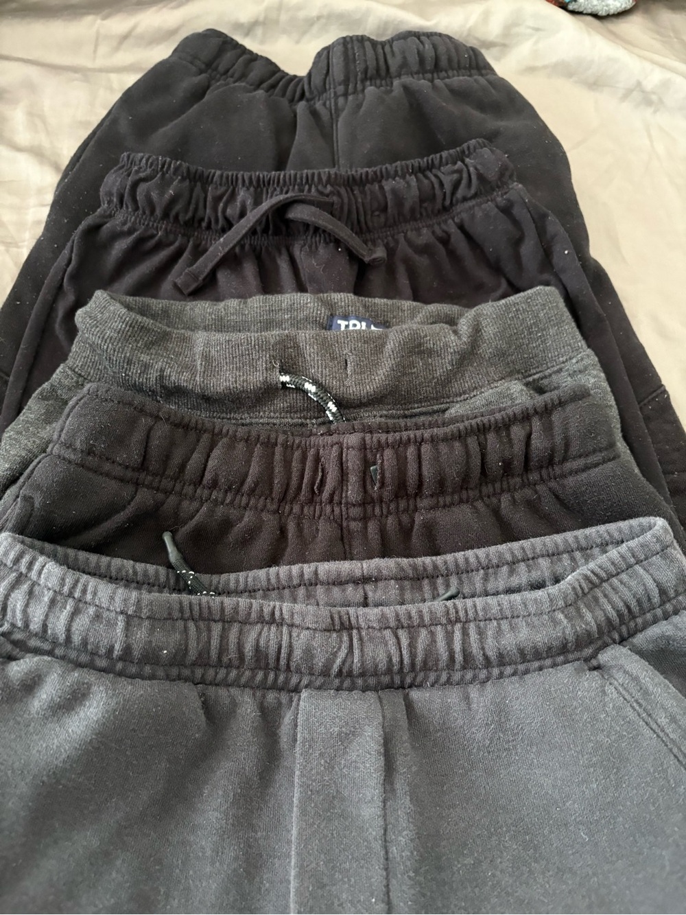wonder nation Kids Black & Charcoal Sweatpants 5-Pack